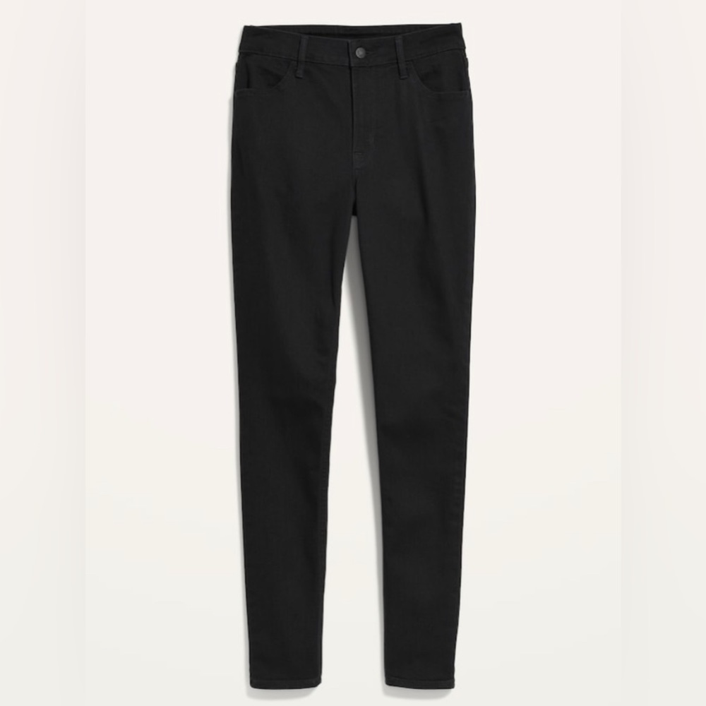NWT Old Navy Petite High-Waisted Super Skinny Black Jeans Size 4 in Black Jack